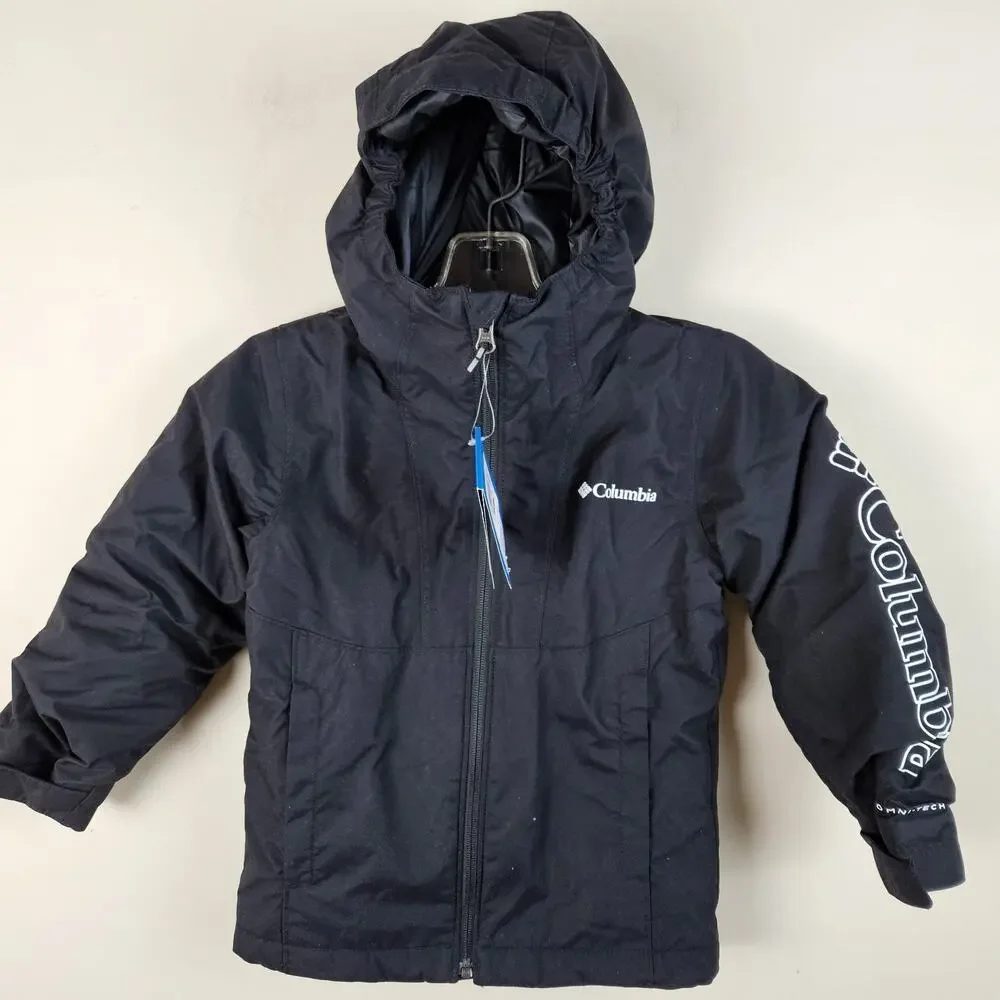 NWT Columbia Boys Timber Turner Jacket Size XXS 4-5 Black SB0037-010 Omni tech